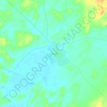 Topografische Karte Patodi, Höhe, Relief