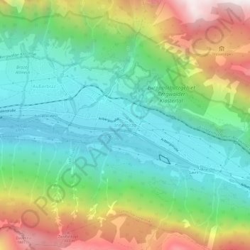 Topografische Karte Innerbraz, Höhe, Relief