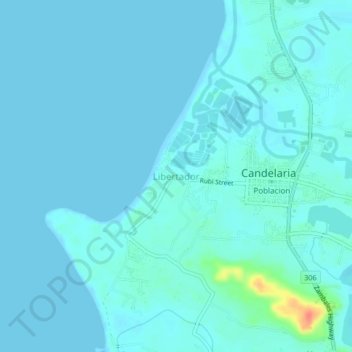 Topografische Karte Libertador, Höhe, Relief