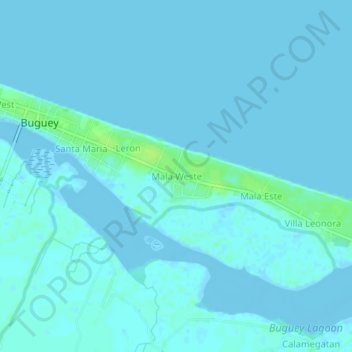 Topografische Karte Mala Weste, Höhe, Relief