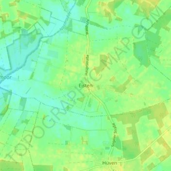 Topografische Karte Eisten, Höhe, Relief