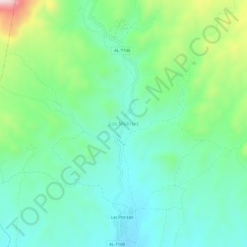 Topografische Karte Los Molinas, Höhe, Relief