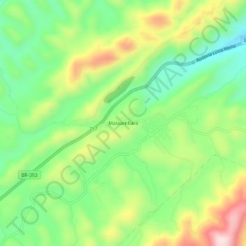 Topografische Karte Massambará, Höhe, Relief