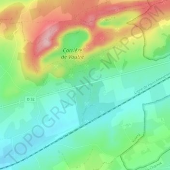 Topografische Karte Kabylie, Höhe, Relief