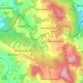 Topografische Karte Altwies, Höhe, Relief