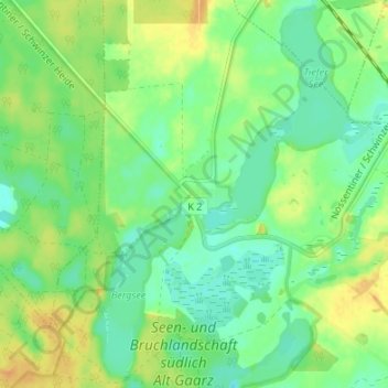 Topografische Karte Alt Gaarz, Höhe, Relief