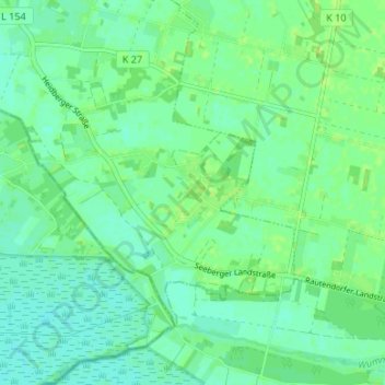 Topografische Karte Seebergen, Höhe, Relief