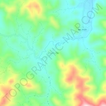 Topografische Karte Ban Thap Wang, Höhe, Relief