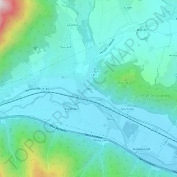 Topografische Karte Seiz, Höhe, Relief