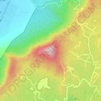 Topografische Karte Piton du Canot, Höhe, Relief