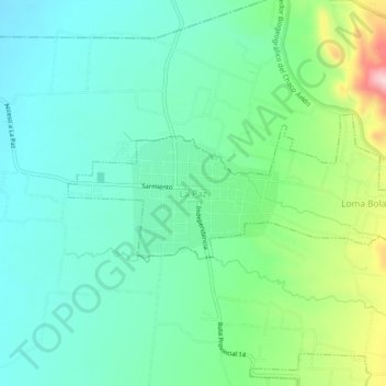 Topografische Karte La Paz, Höhe, Relief