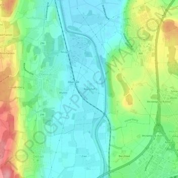 Topografische Karte Reusshof, Höhe, Relief