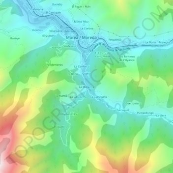 Topografische Karte La Maraviya, Höhe, Relief