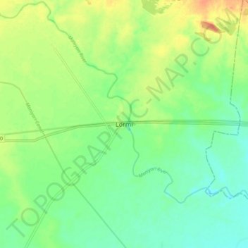 Topografische Karte Lormi, Höhe, Relief