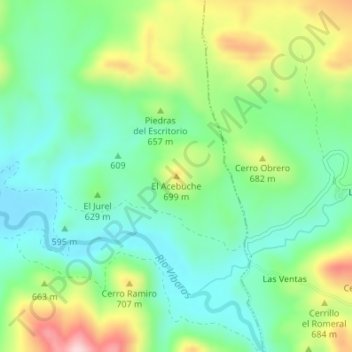Topografische Karte El Acebuche, Höhe, Relief