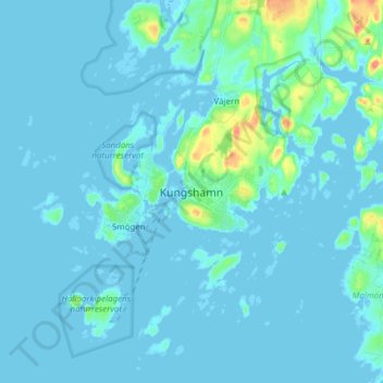 Topografische Karte Kungshamn, Höhe, Relief