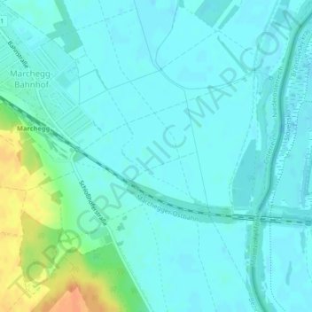 Topografische Karte Bratwurst, Höhe, Relief