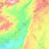Topografische Karte Afrin, Höhe, Relief
