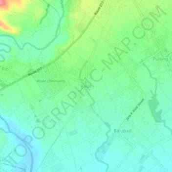 Topografische Karte Palat, Höhe, Relief