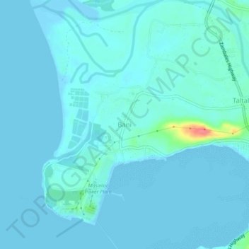 Topografische Karte Bani, Höhe, Relief