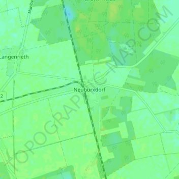 Topografische Karte Neuburxdorf, Höhe, Relief