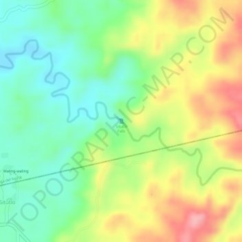 Topografische Karte Situbo Falls, Höhe, Relief