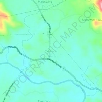 Topografische Karte Talobatib, Höhe, Relief