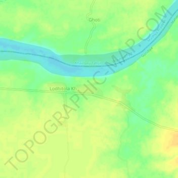 Topografische Karte Dhapewada, Höhe, Relief