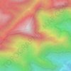Topografische Karte Agulha Mágica, Höhe, Relief