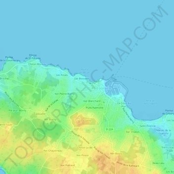 Topografische Karte La Borgne, Höhe, Relief