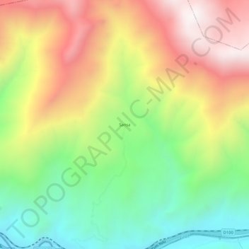 Topografische Karte Sansa, Höhe, Relief