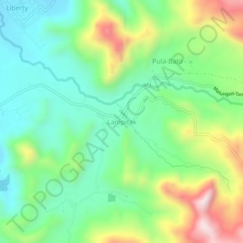 Topografische Karte Lampitak, Höhe, Relief