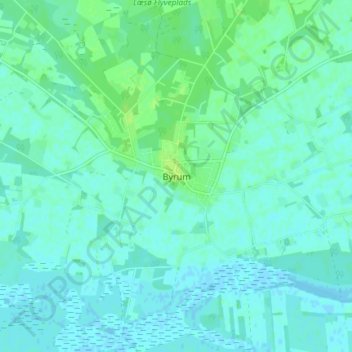 Topografische Karte Byrum, Höhe, Relief