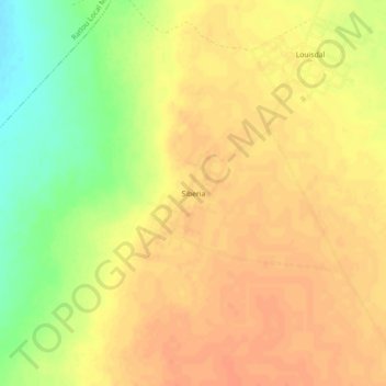 Topografische Karte Siberia, Höhe, Relief