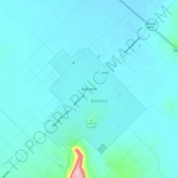 Topografische Karte Balcarce, Höhe, Relief