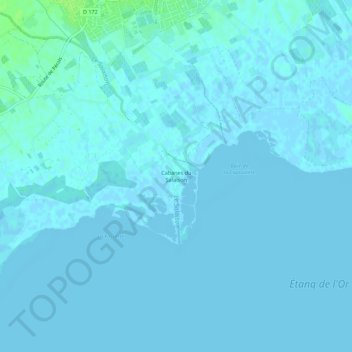 Topografische Karte Cabanes du Salaison, Höhe, Relief