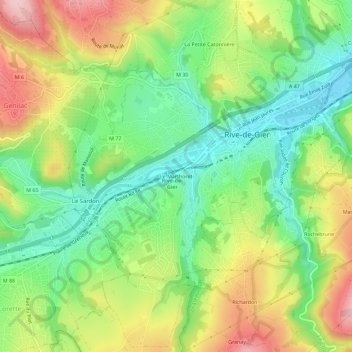Topografische Karte Le Marthoret, Höhe, Relief