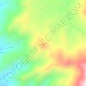 Topografische Karte Mount Uac, Höhe, Relief