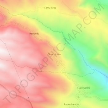 Topografische Karte Chinchipata, Höhe, Relief