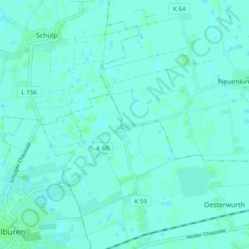 Topografische Karte Wulfenhusen, Höhe, Relief