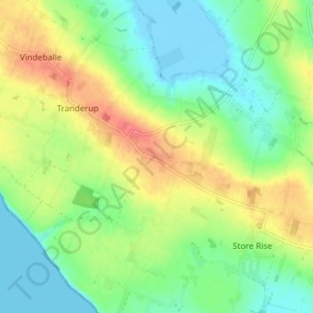 Topografische Karte Olde, Höhe, Relief