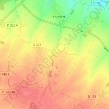 Topografische Karte Le Petit Hanche, Höhe, Relief