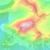 Topografische Karte Monte Peralba, Höhe, Relief