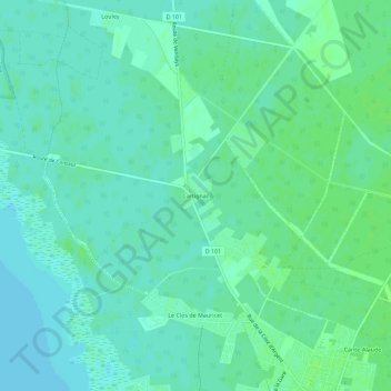 Topografische Karte Cartignac, Höhe, Relief