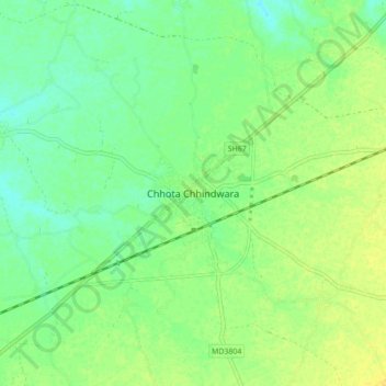 Topografische Karte Chhota Chhindwara, Höhe, Relief