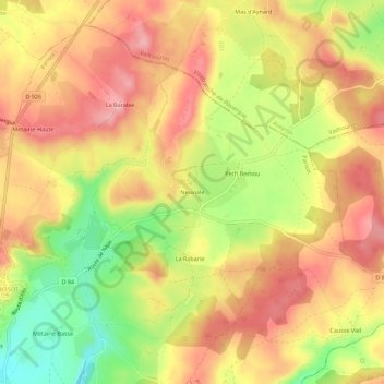 Topografische Karte Neuviale, Höhe, Relief