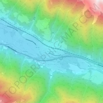 Topografische Karte Treglwang, Höhe, Relief