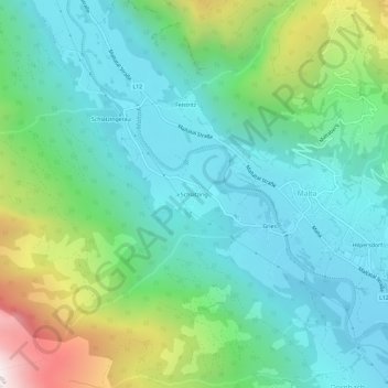 Topografische Karte Schlatzing, Höhe, Relief