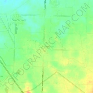 Topografische Karte Guinsang-an, Höhe, Relief