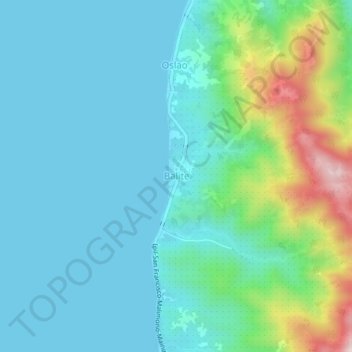 Topografische Karte Balite, Höhe, Relief